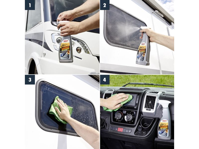 Sonax CARAVAN Glas   Acryl Reiniger, 750 ml Scheibenreiniger für Wohnmobil, Camper, Wohnwagen