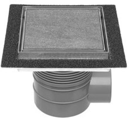 Easy drain - Aqua Plus Quattro - Vloerput - Geborsteld RVS - 15x15cm
