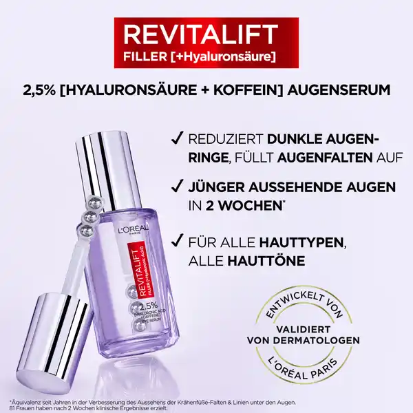 Anti-Age Augenserum Filler Hyaluronsäure + Koffein