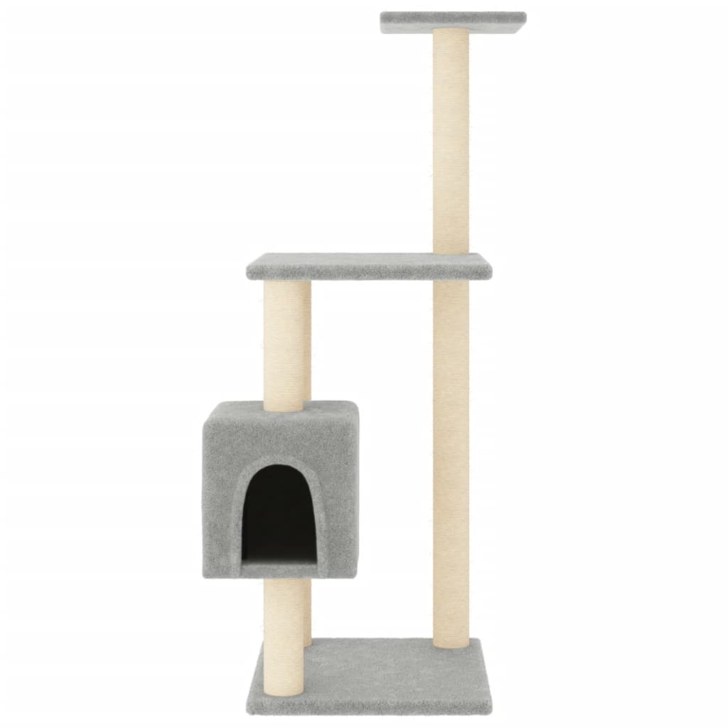 Arranhador para gatos Vidaxl de dois andares, cinza