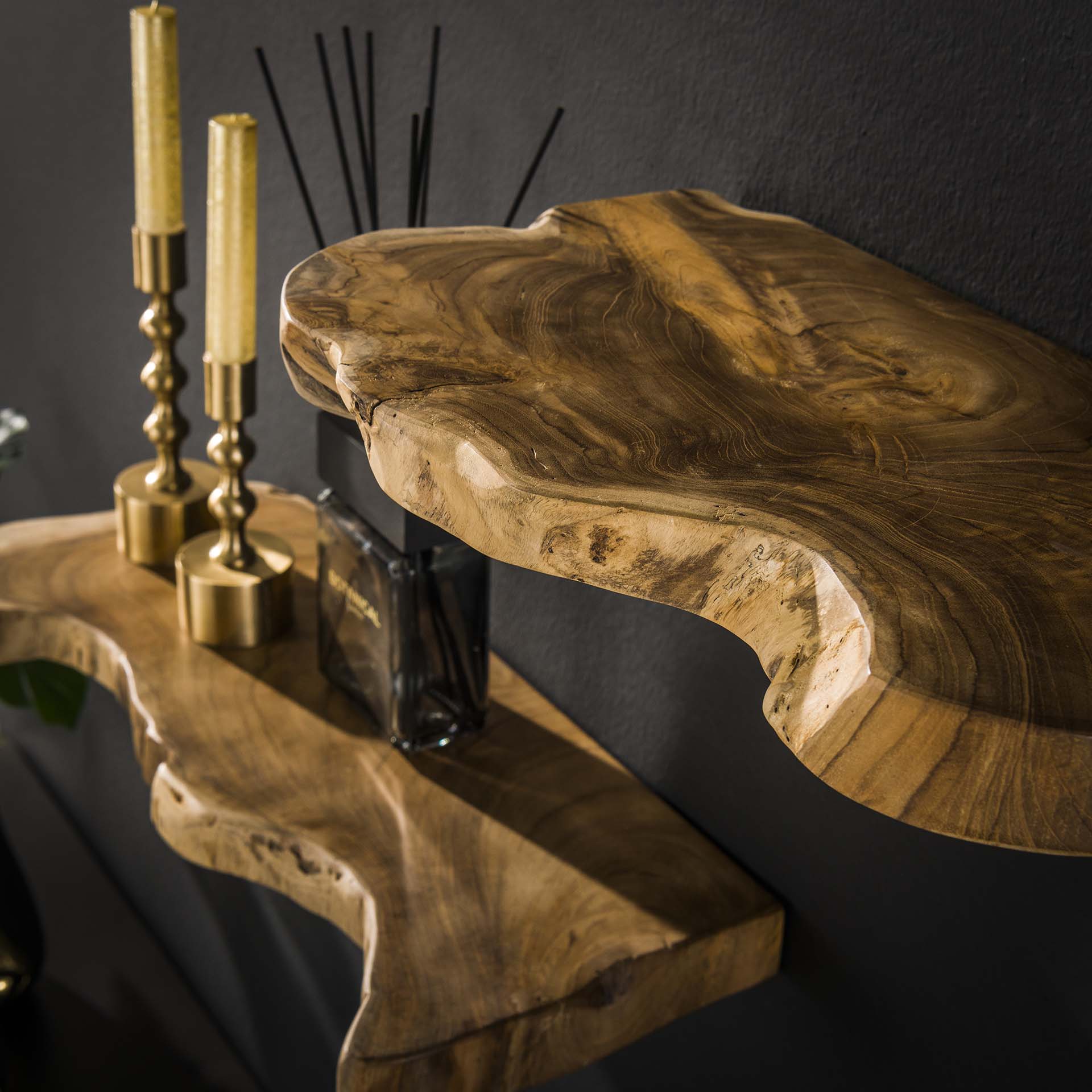 by fonQ  Philly Wandschap Set van 3 - Teakhout