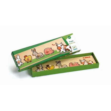 Djeco Holzpuzzle: Farm'n'co