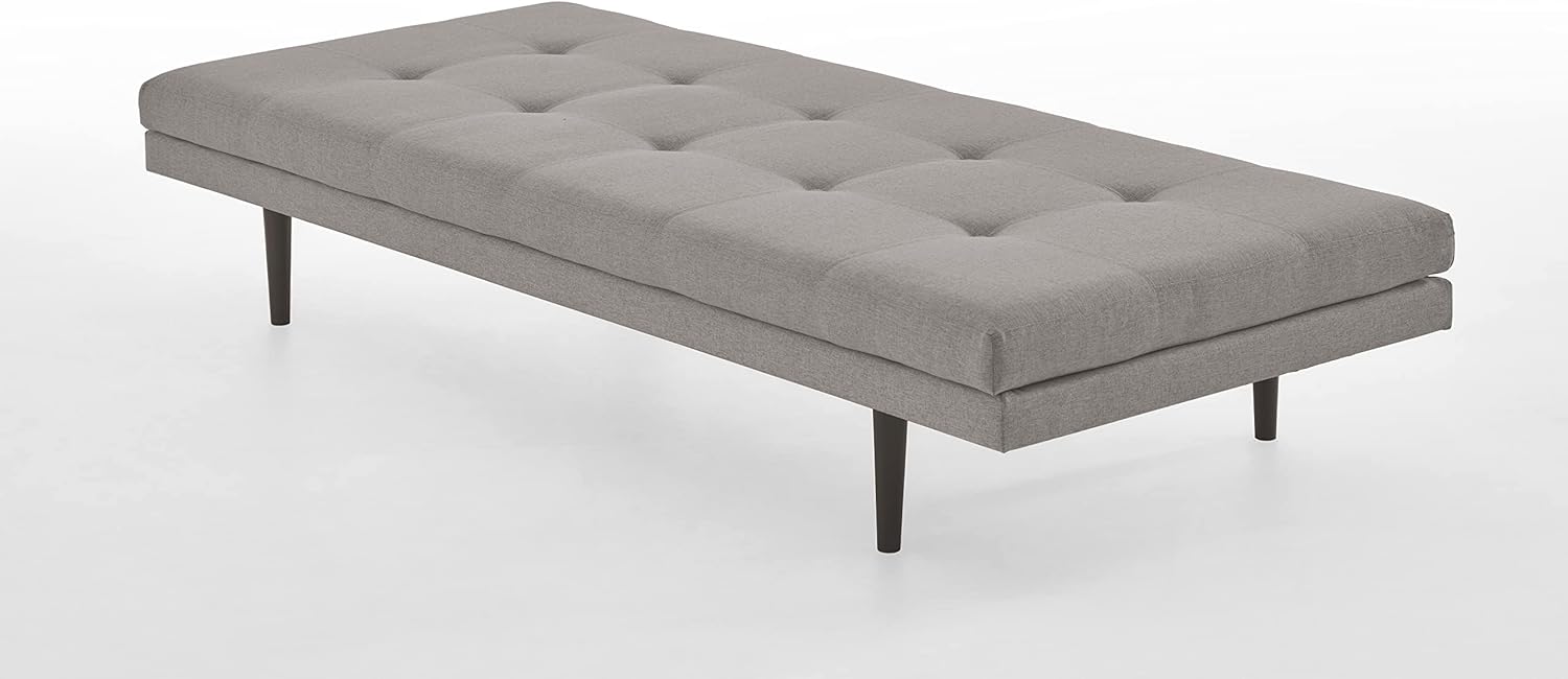 ATLANTIC home collection Polsterliege Bergen mit Kissenrolle, 85/200cm, Grau