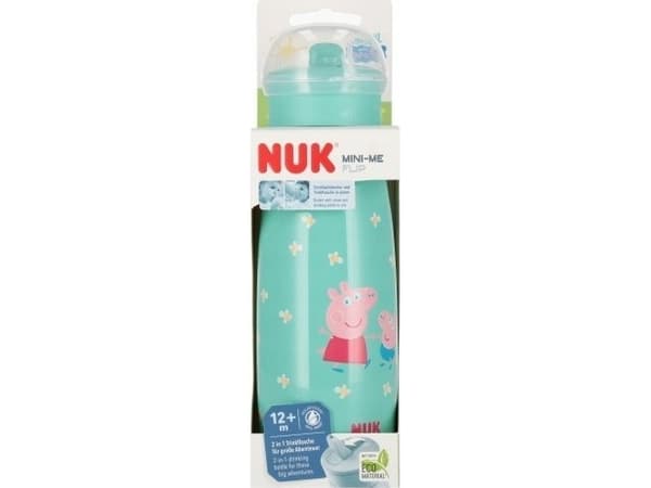 NUK Mini-Me drikkeflasker Peppa Pig 450ml, grønn