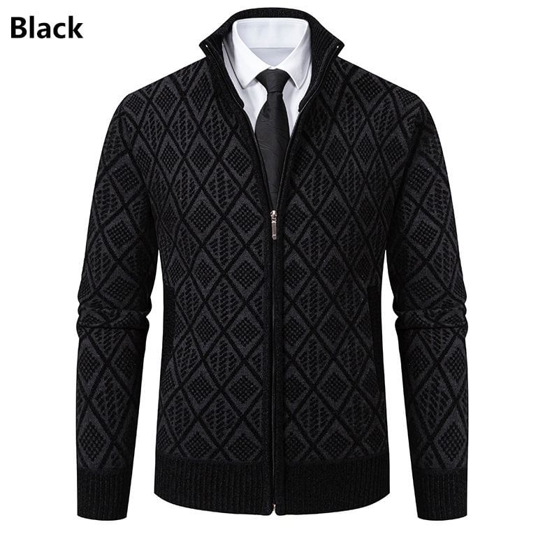 YIKES - Jacquard vest met hoge hals en rits