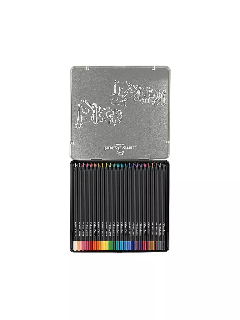 FABER-CASTELL Black Edition Buntstifte 24er Metalletui keine Farbe