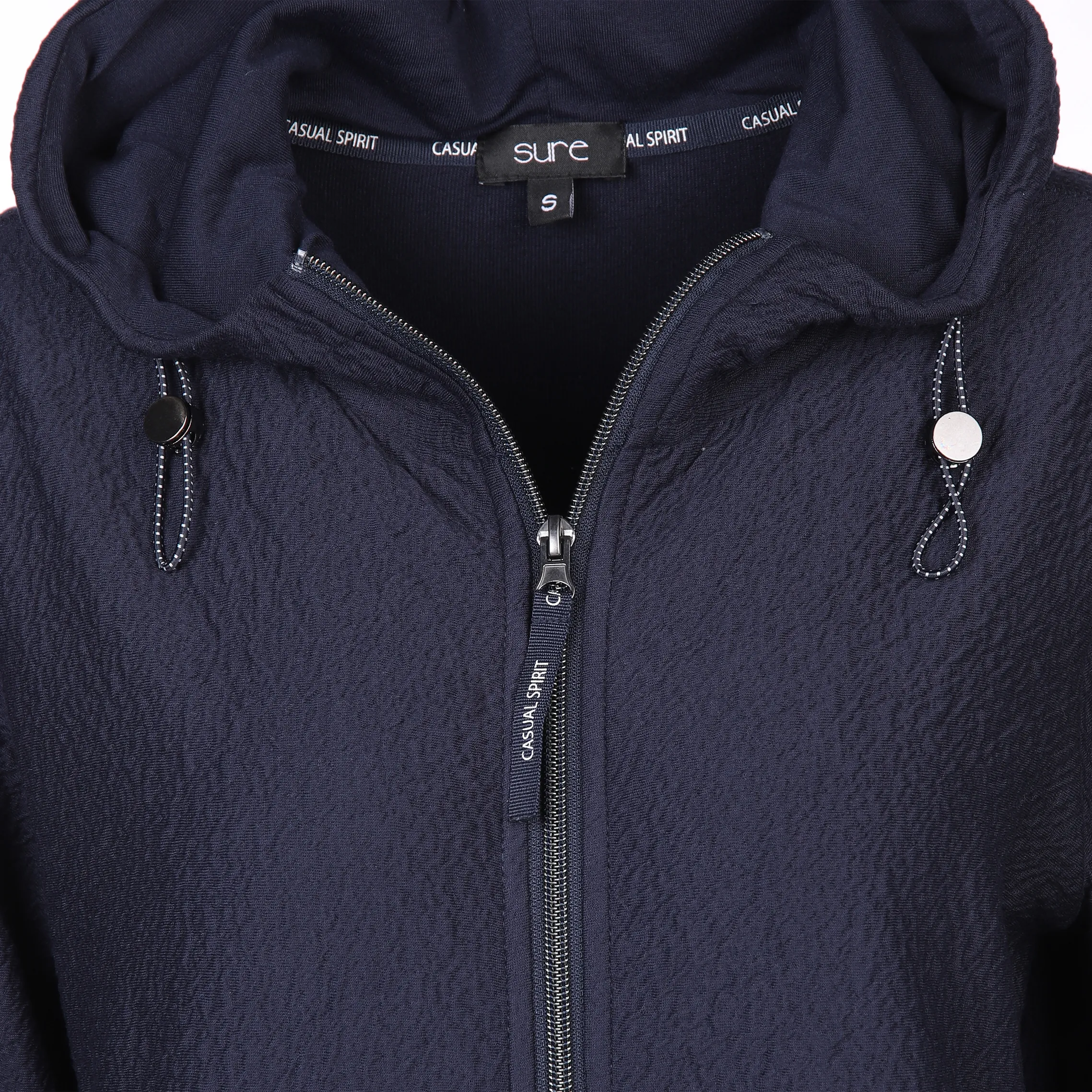 Damen Struktursweatjacke mit Kapuze