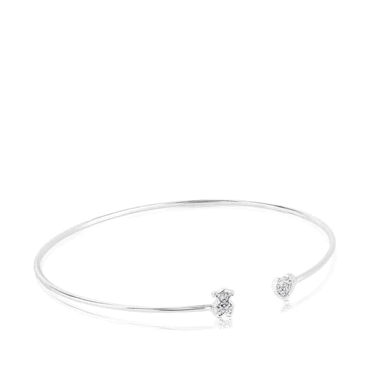 Pulseira de cachorrinhos em ouro branco e diamantes