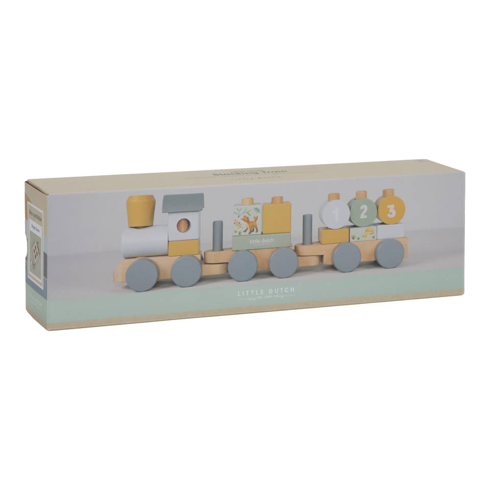 Little Dutch Forest Friends houten blokkentrein