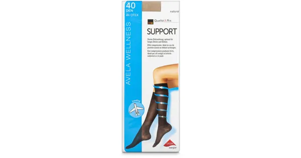 Avela Kniestrumpf Support 35-38 natural