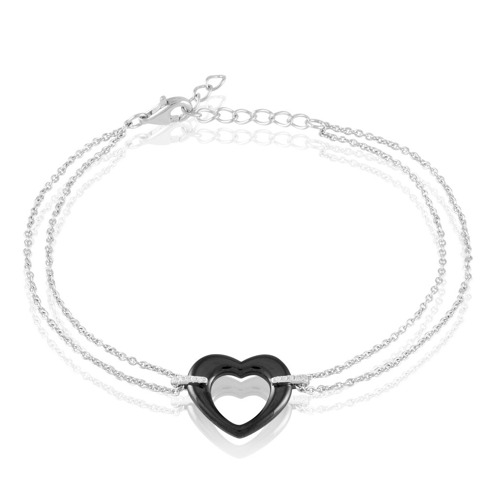 Bracelet Vivianne Argent Blanc Oxyde De Zirconium Et Céramique