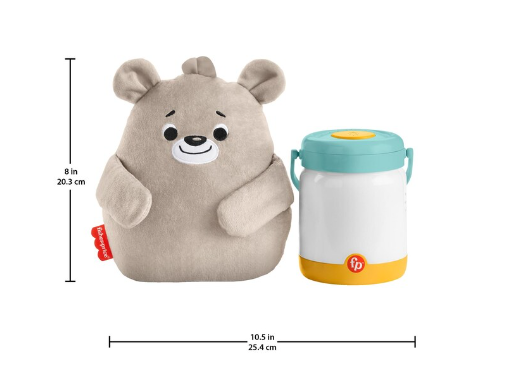 Baby LED Nachtlicht Kinder Glühwürmchen Bett Licht Bär Plüschtier mit Musik / Geräuschen inkl. AA Batterien (GRR00) - Bärchenbaby