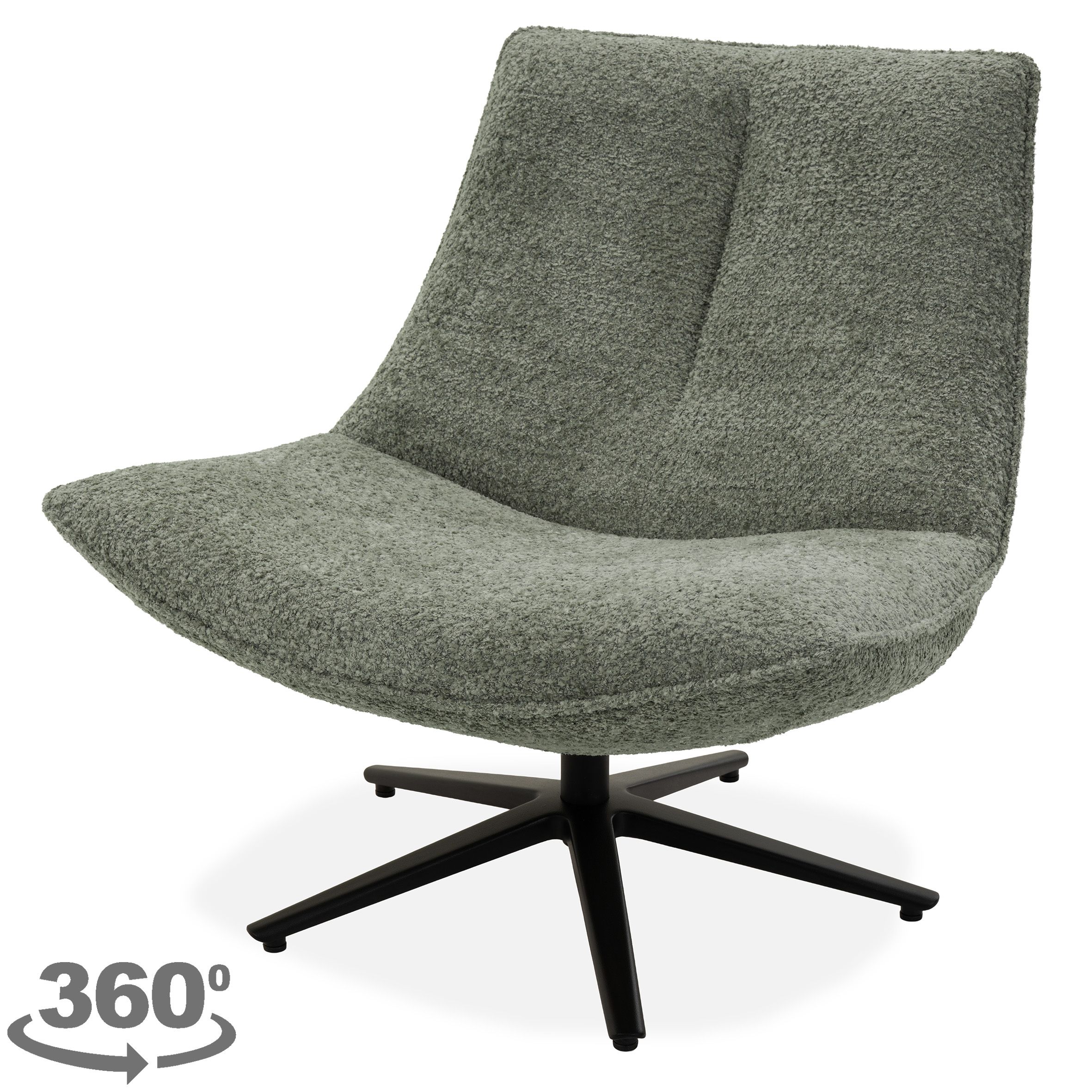 Draaifauteuil Catleen B83 x D83 x H76 cm