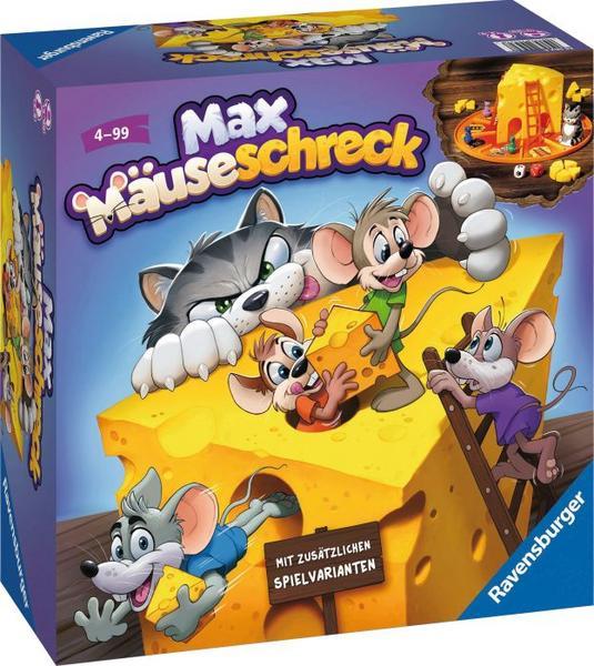 Ravensburger Kinderspiele 24562 - Max Mäuseschreck - Würfel-Laufspiel für 2 bis