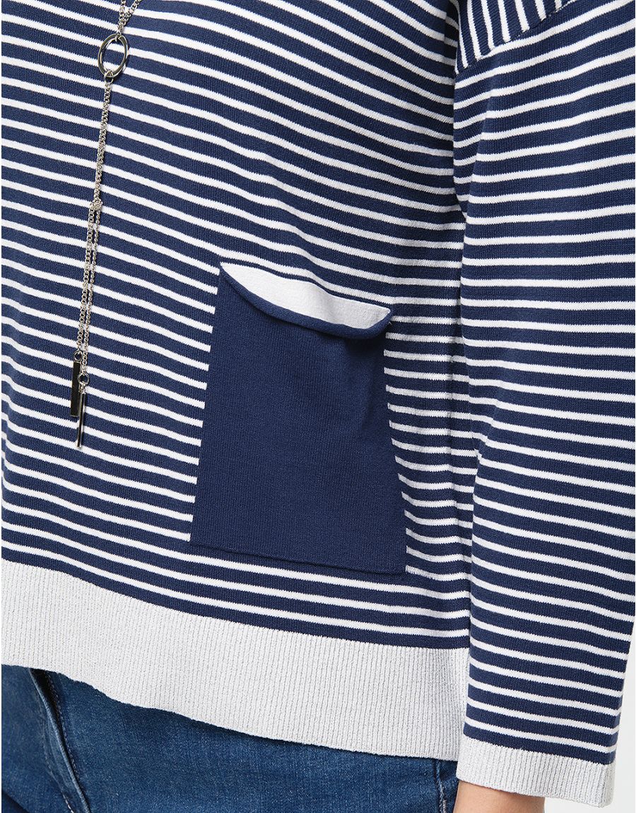Pull rayures marine