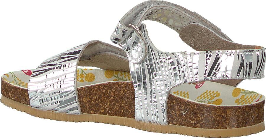 RED-RAG Zilveren Sandalen met Dierenprint | 19242