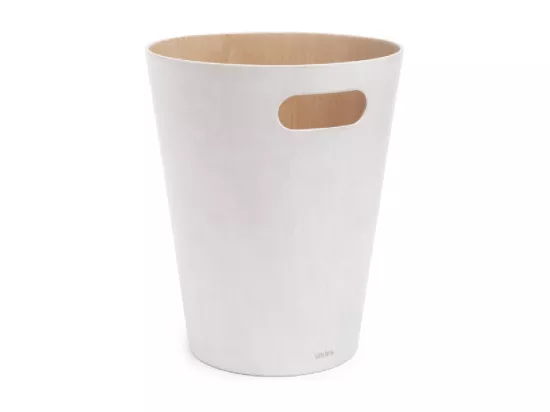 Corbeille à papiers en bois 7,5L blanc Woodrow