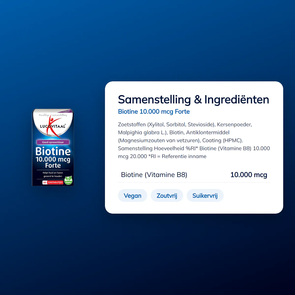 Biotine 10.000 mcg Forte 60 zuigtabletten