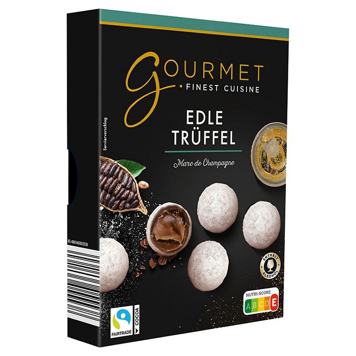 GOURMET FINEST CUISINE Trüffelpralinen 125 g, Marc de Champagne