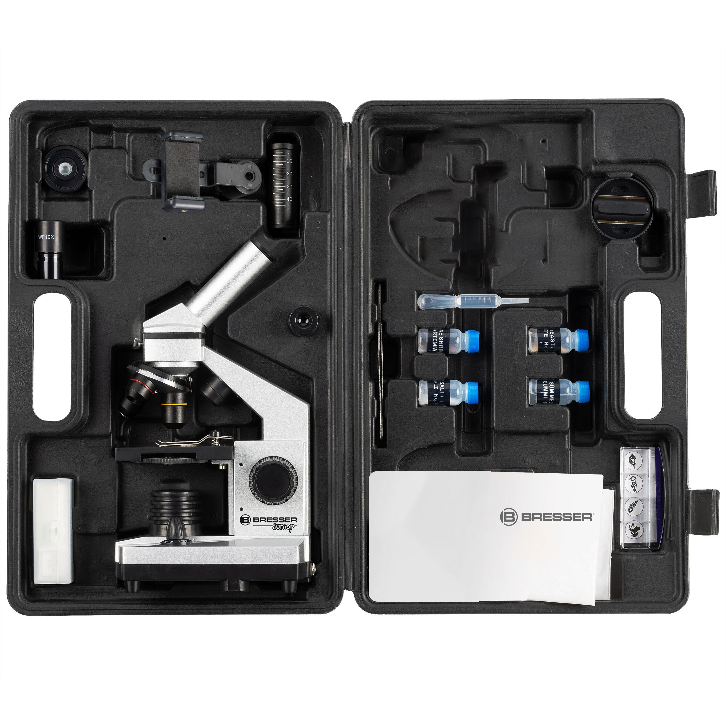 BRESSER JUNIOR Biolux CA 40x-1024x Mikroskop inkl. Smartphone Halterung
