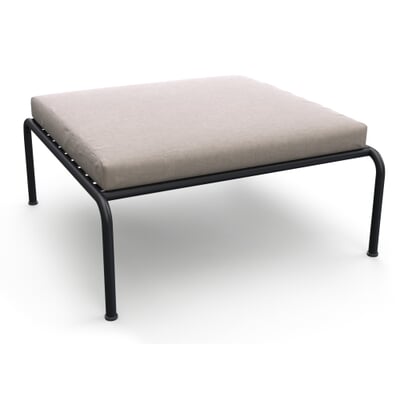 Loungehocker Avon, Schwarz / Grau