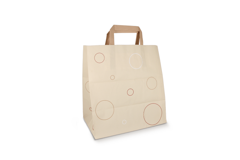 Papieren tassen Middel bubbles 80 gr. 27+17x29cm