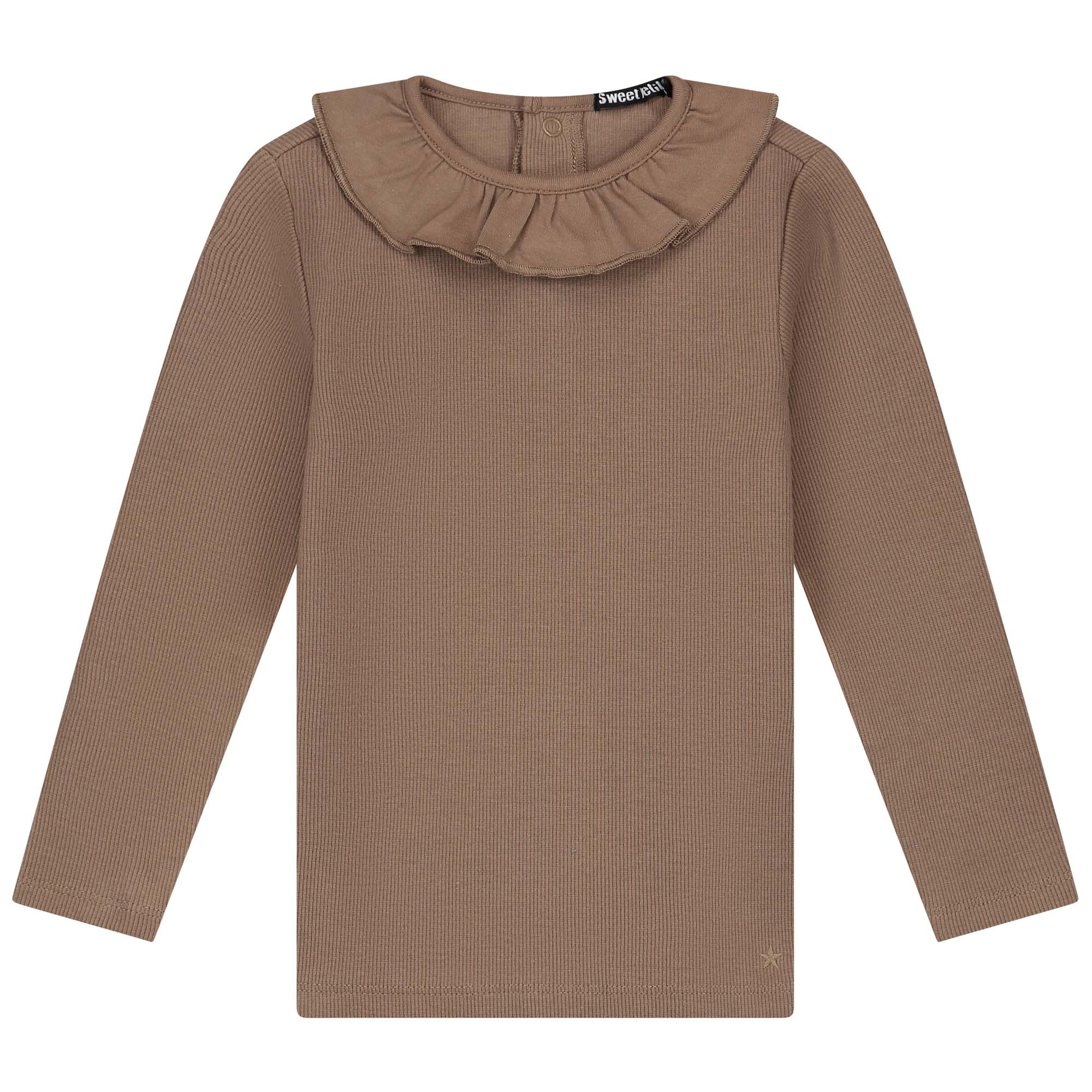 Sweet Petit Baby shirt Ellie lange mouwen effen taupe