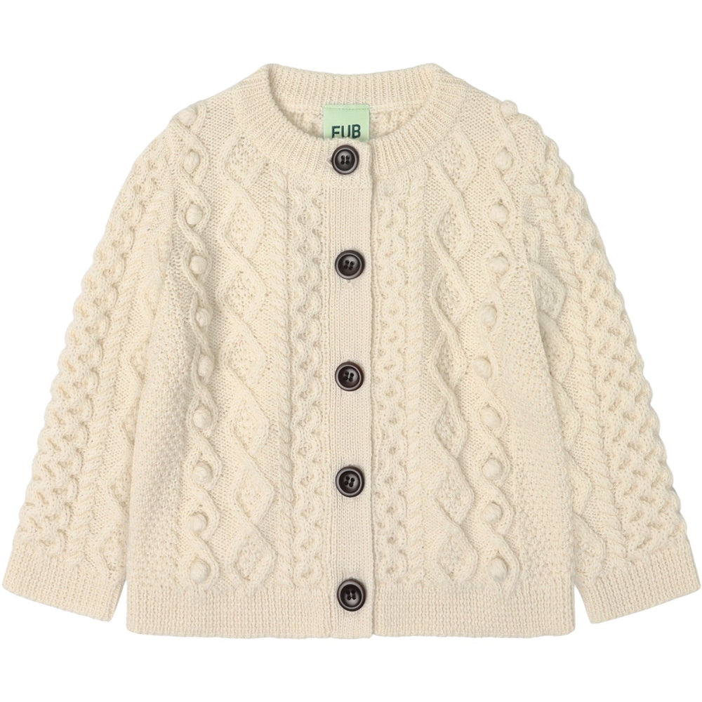 Køb FUB Ecru Baby Aran Cardigan