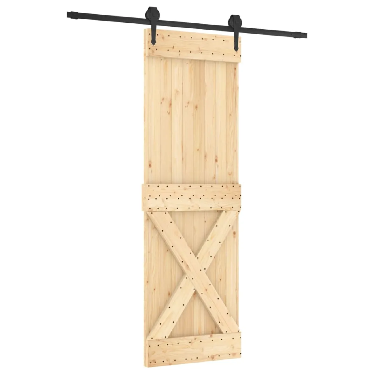 vidaXL Porte coulissante en pin massif - 70x210 cm