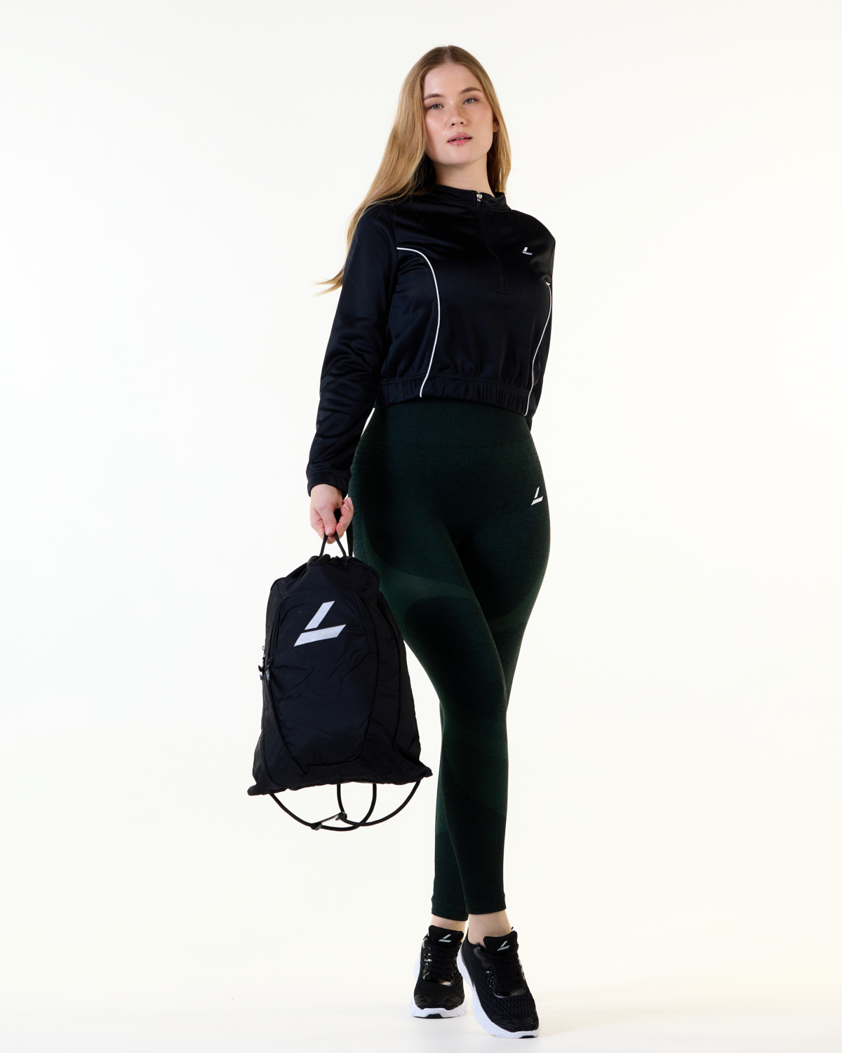 LEVITY Solar Seamless Tights Green Melange