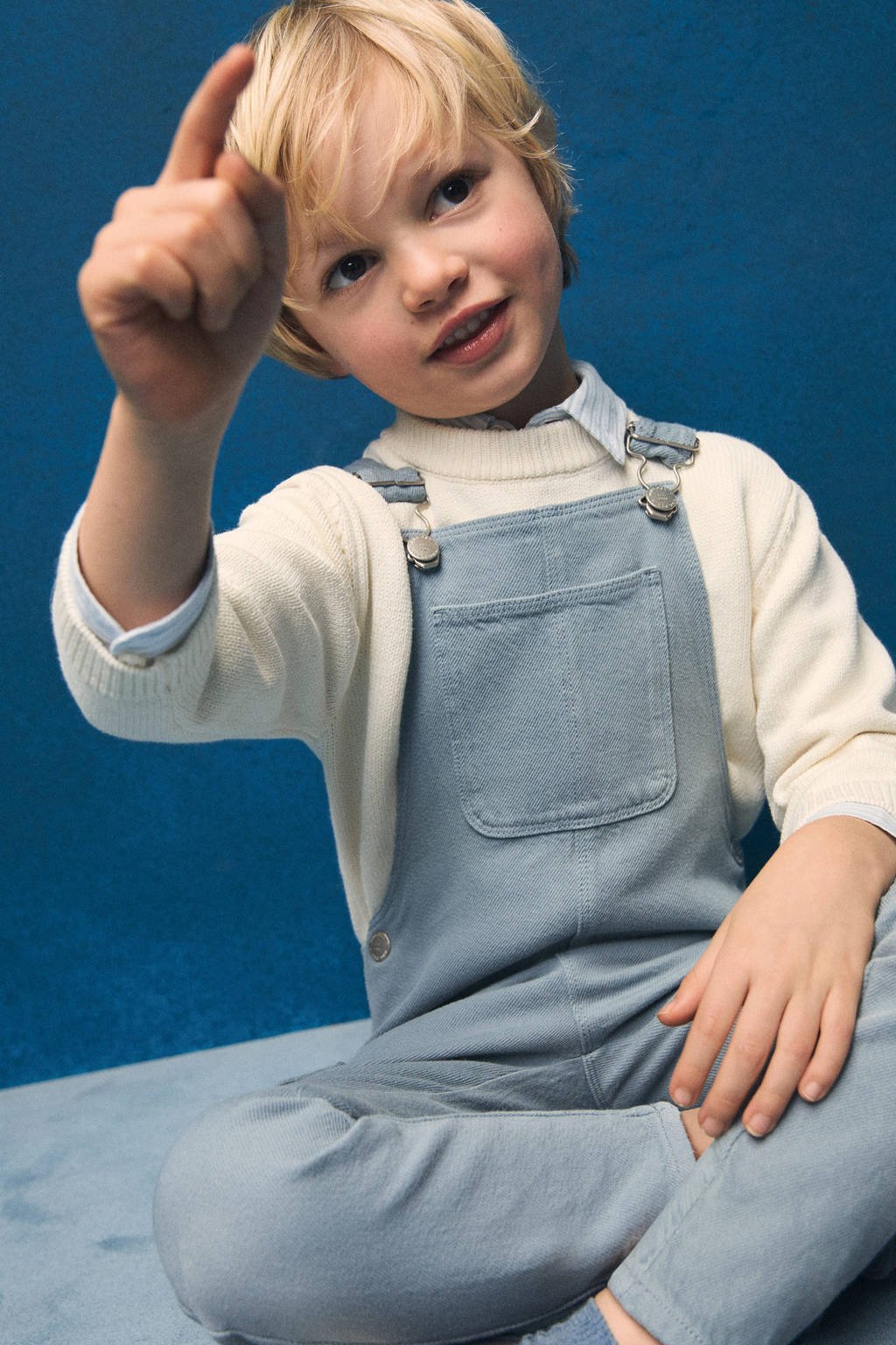 Mango Kids tuinbroek blauw