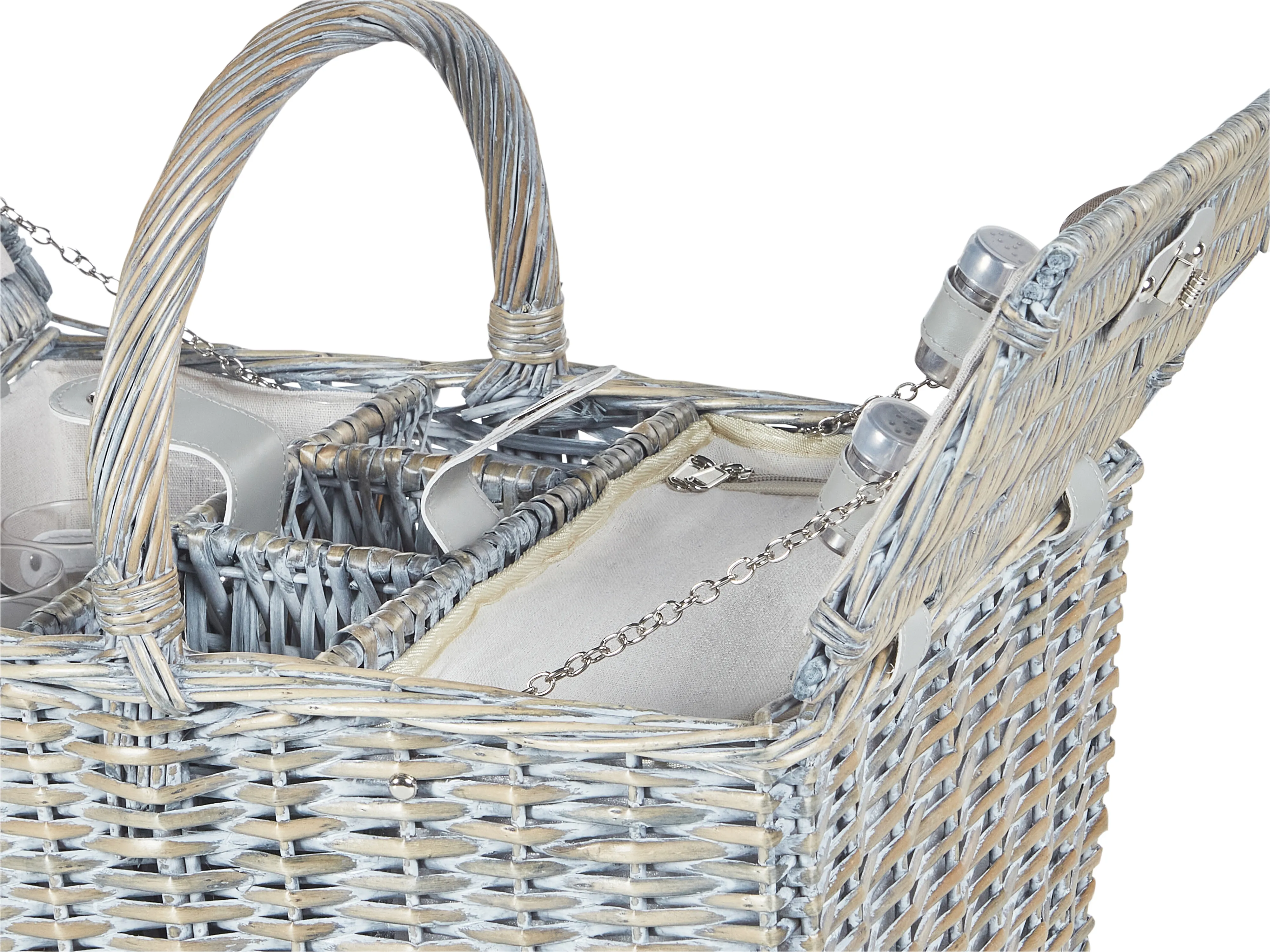 Picknickmand GROSEILLE Wicker Grijs