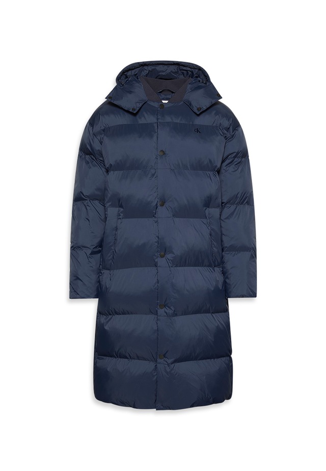 Calvin Klein Jeans Steppmantel »LS LONG LENGTH HOODED NYLON PUFF«, Mit Rundhalsausschnitt, regular fit