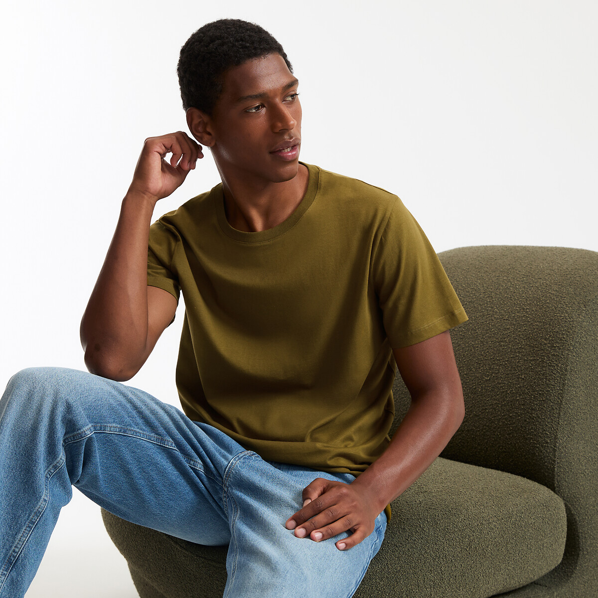 COLEÇÃO LA REDOUTE<br>Camiseta com gola redonda e mangas curtas