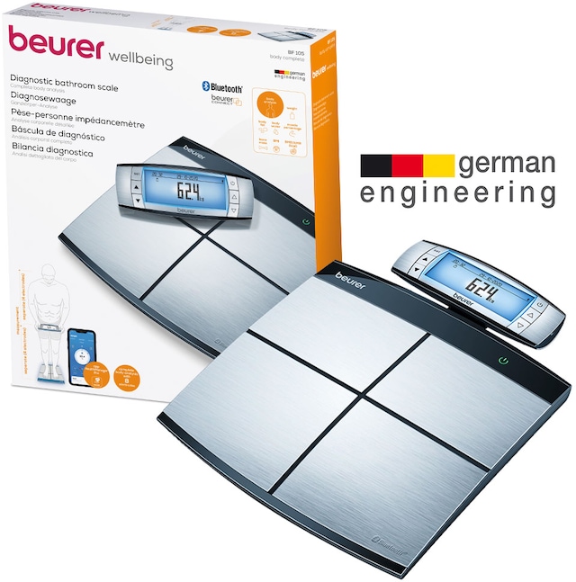 BEURER Körper-Analyse-Waage »BF 105 Body Complete« Innovative Vernetzung zwischen PC, Smartphone und Waage