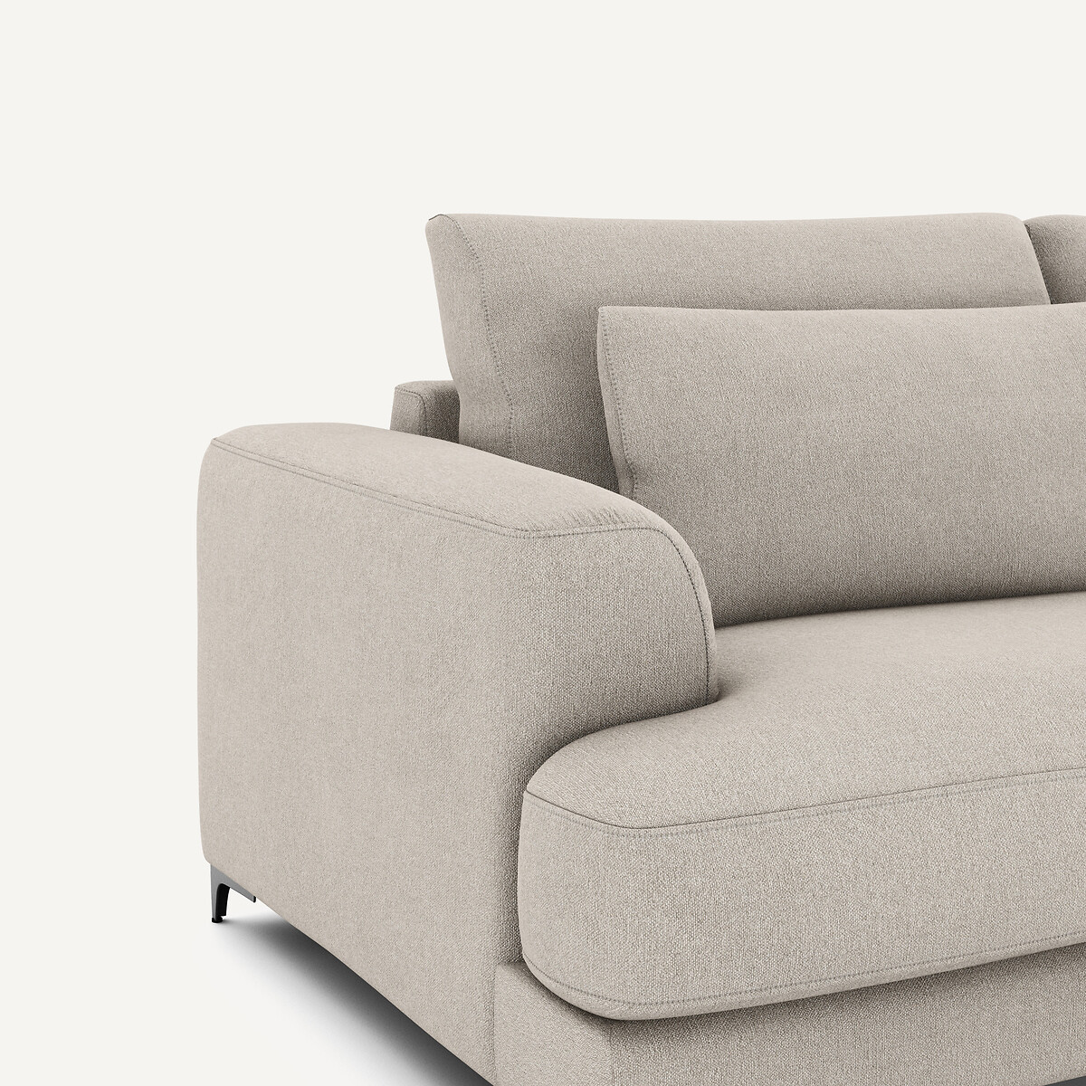 AM.PM<br>Sofá-cama de 3 lugares com textura em linho viscose, Marsile