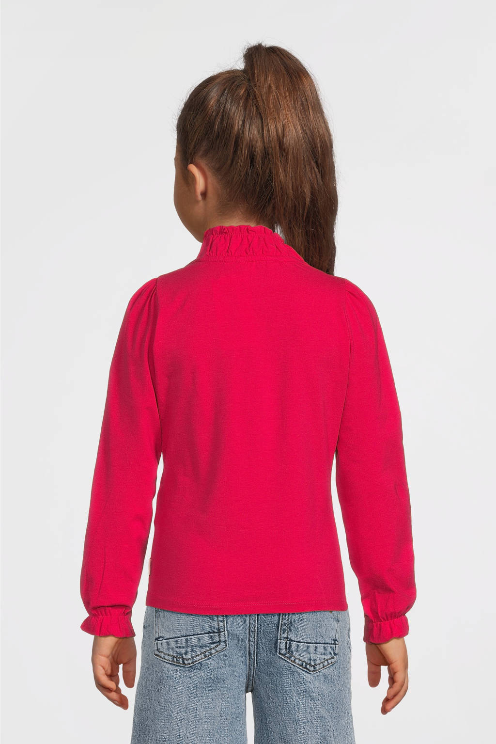 Moodstreet top Liv met printopdruk felroze