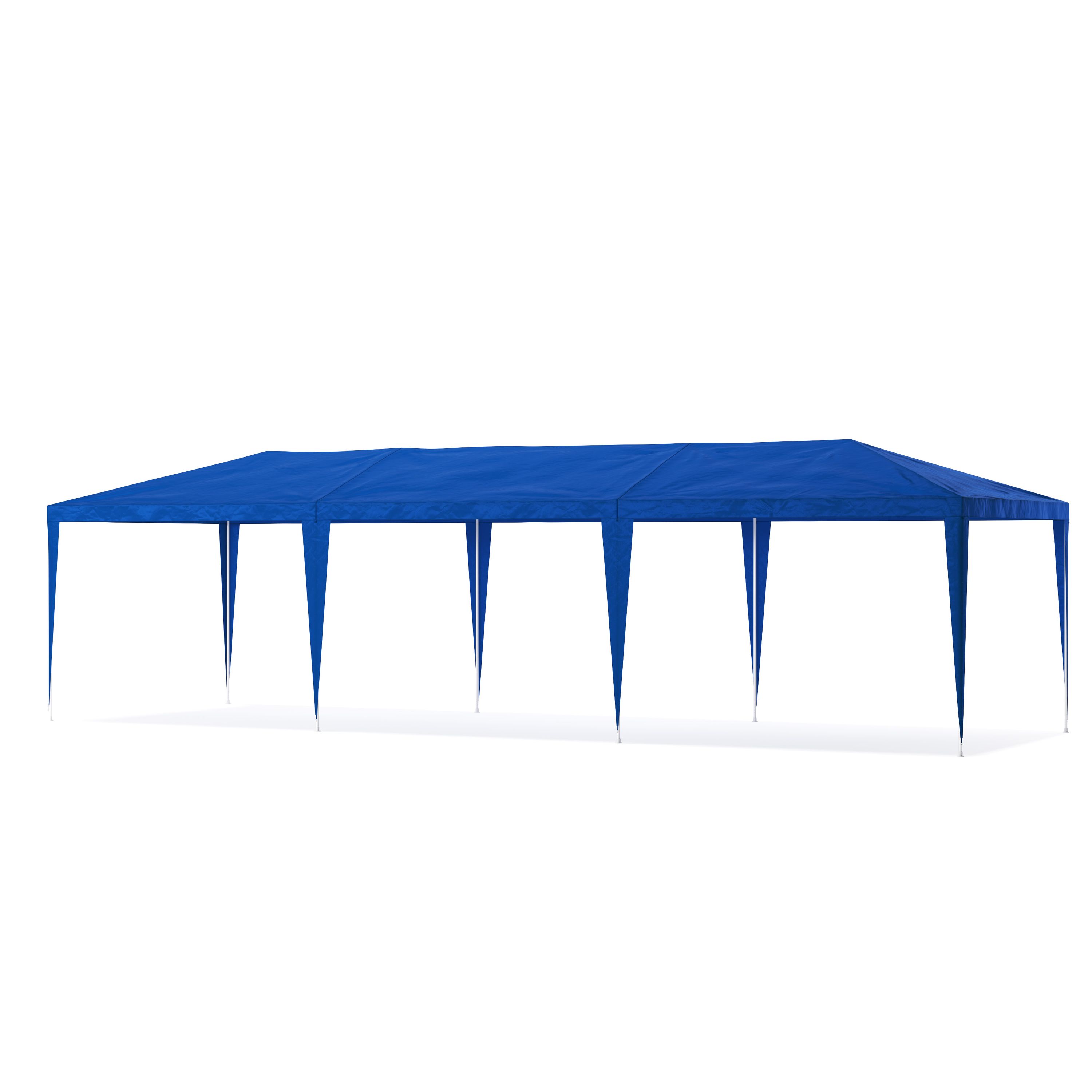 Partyzelt MARIS 9 x 3 m blau inkl. 8 Seitenwände