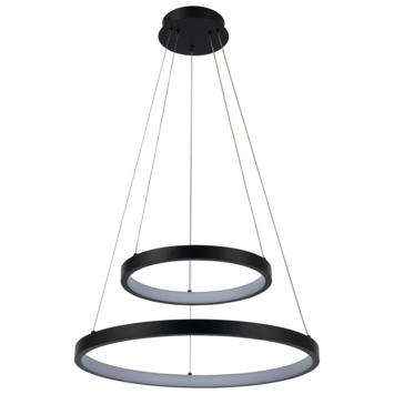 KARWEI hanglamp June 3-step dim zwart 38W Ø55cm