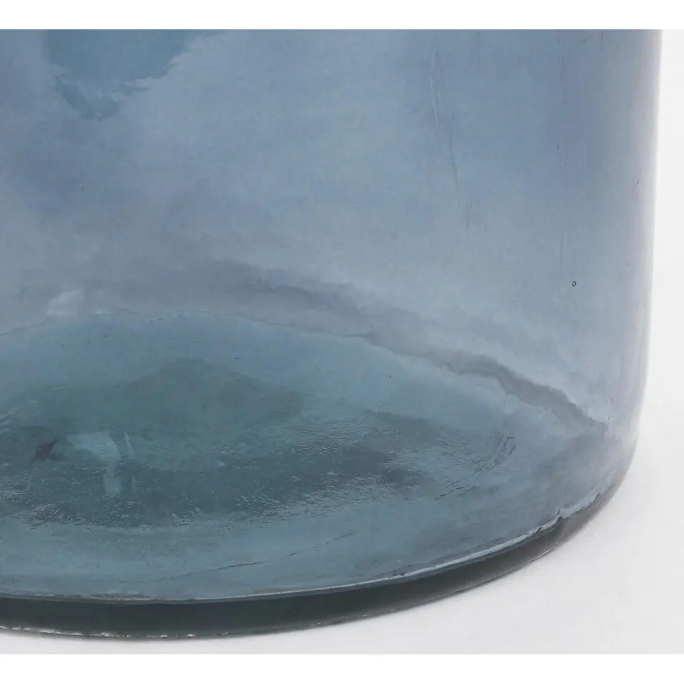 Mica Decorations Vaas - fles - Rioja - blauw - glas - 18 x 75 cm