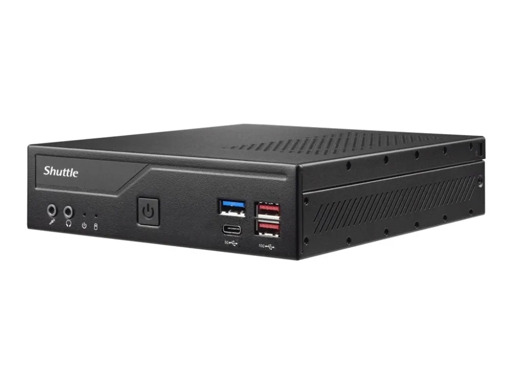 Shuttle XPC slim DH670V2 - Barebone - Slim-PC LGA1700 sokkel - Intel H670 - uden CPU - RAM 0 GB - UHD Graphics - Gigabit Ethernet, 2.5 Gigabit Ethernet - sort