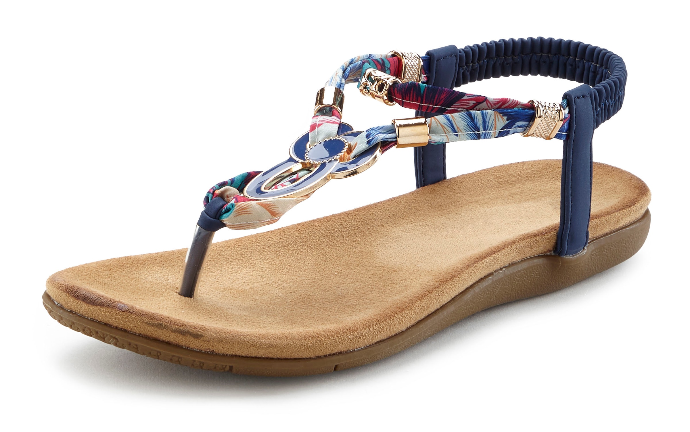 LASCANA Zehentrenner  Sandale, Pantolette mit Stretcheinsatz