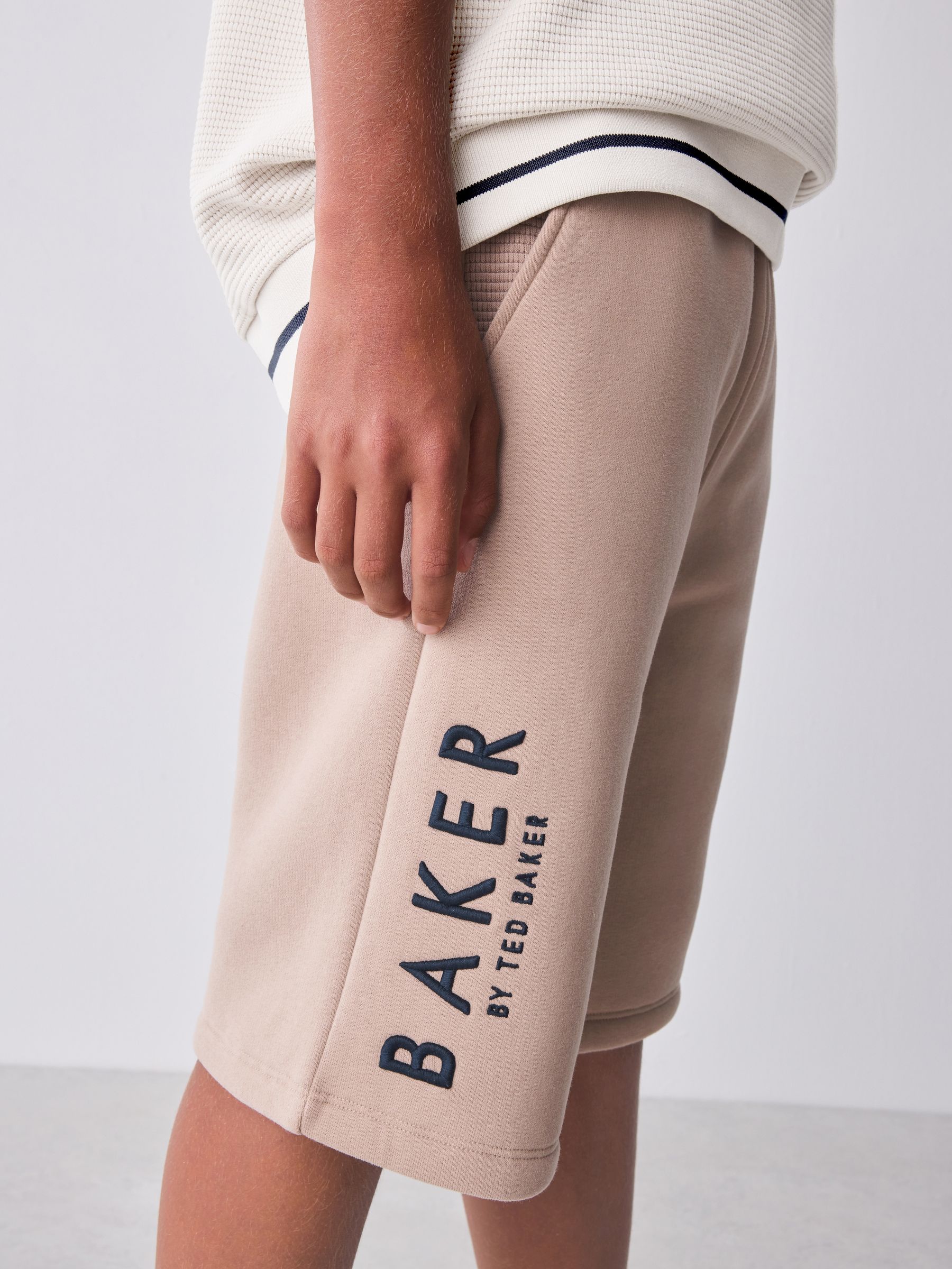 Pastelgeel - Baker by Ted Baker Textured Sweatshirt and Short Set