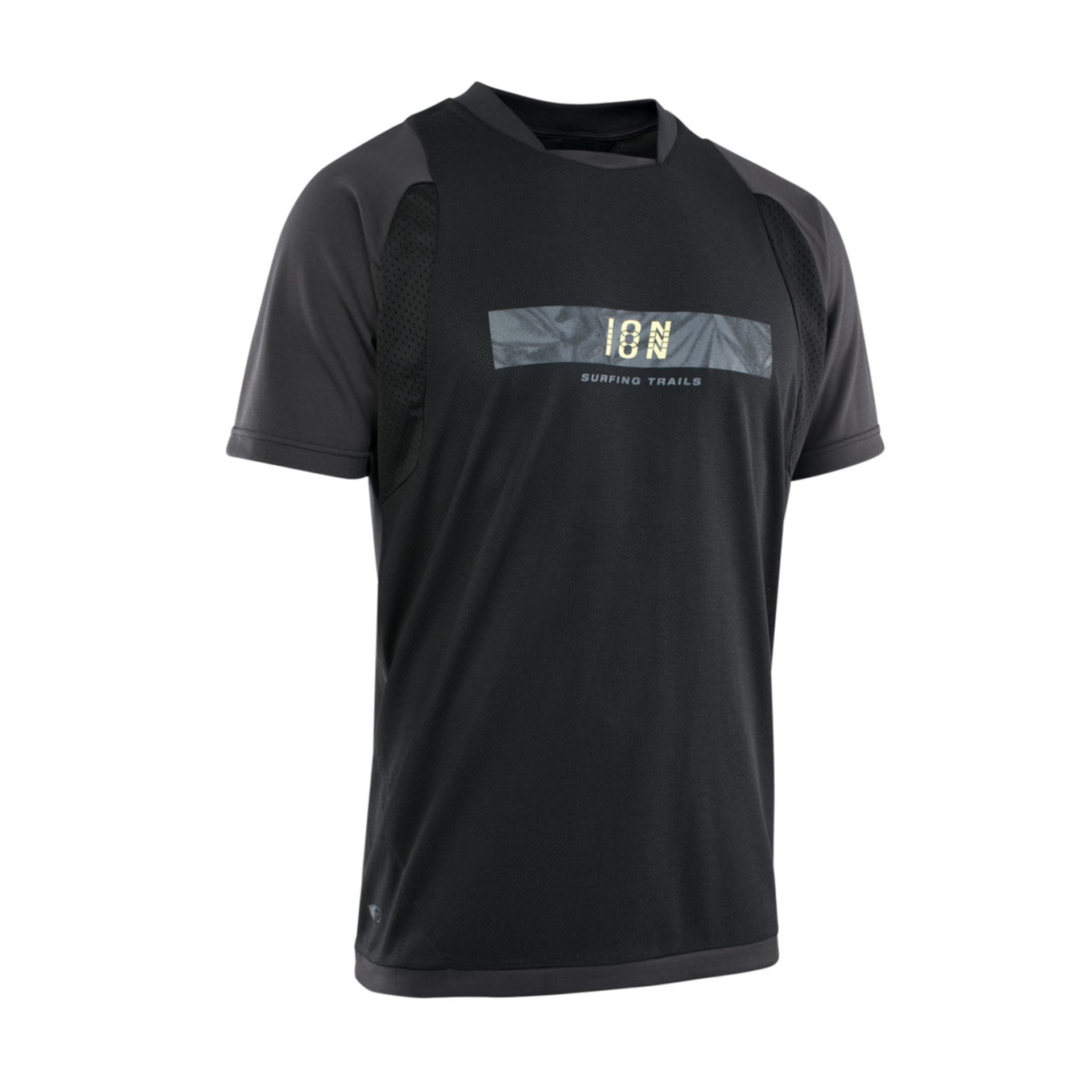ION Scrub Amp MTB Fietsshirt Korte Mouwen Zwart Heren