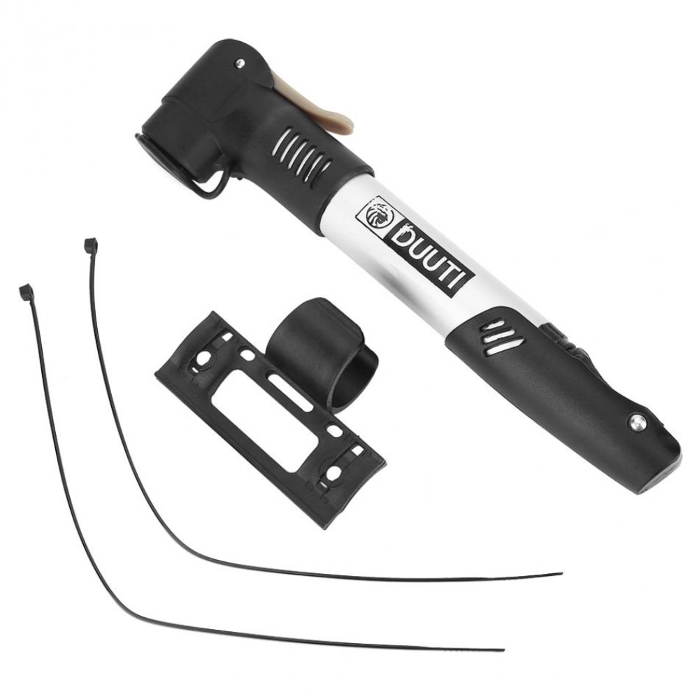 Fahrrad Velo Mini Luftpumpe Presta / Schrader Wendeventil   Montagevorrichtung - Schwarz