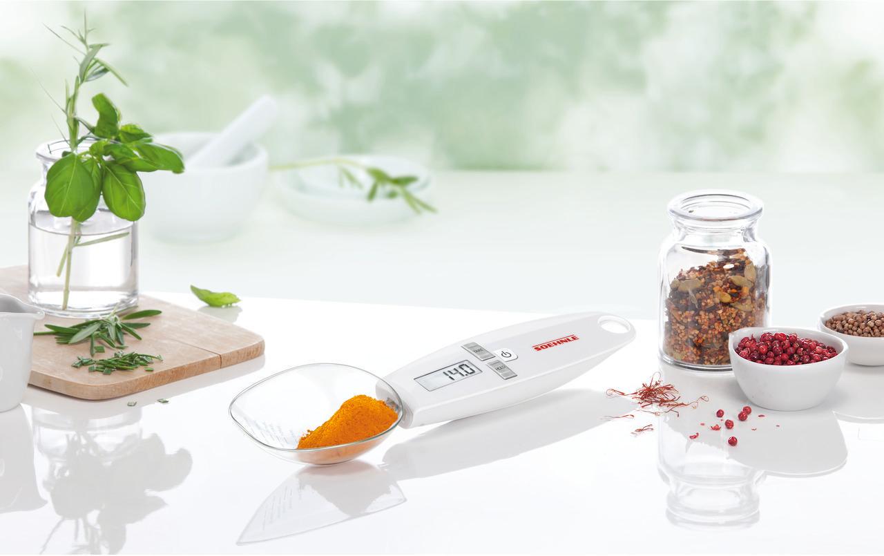Löffelwaage Cooking Star WeissKüchenwaage für die Abmessung kleiner Mengen