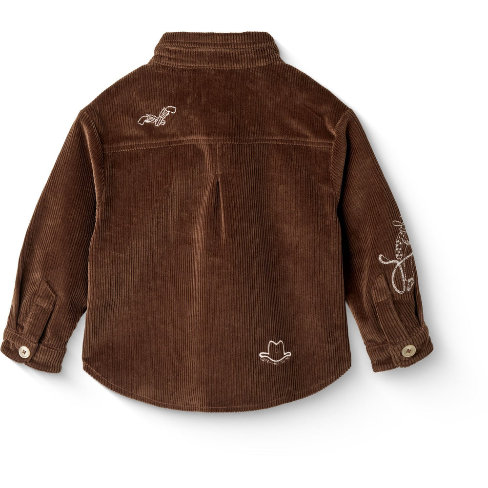 Køb COPENHAGEN COLORS Dk Brown Comb Corduroy Overshirt W. Emb.
