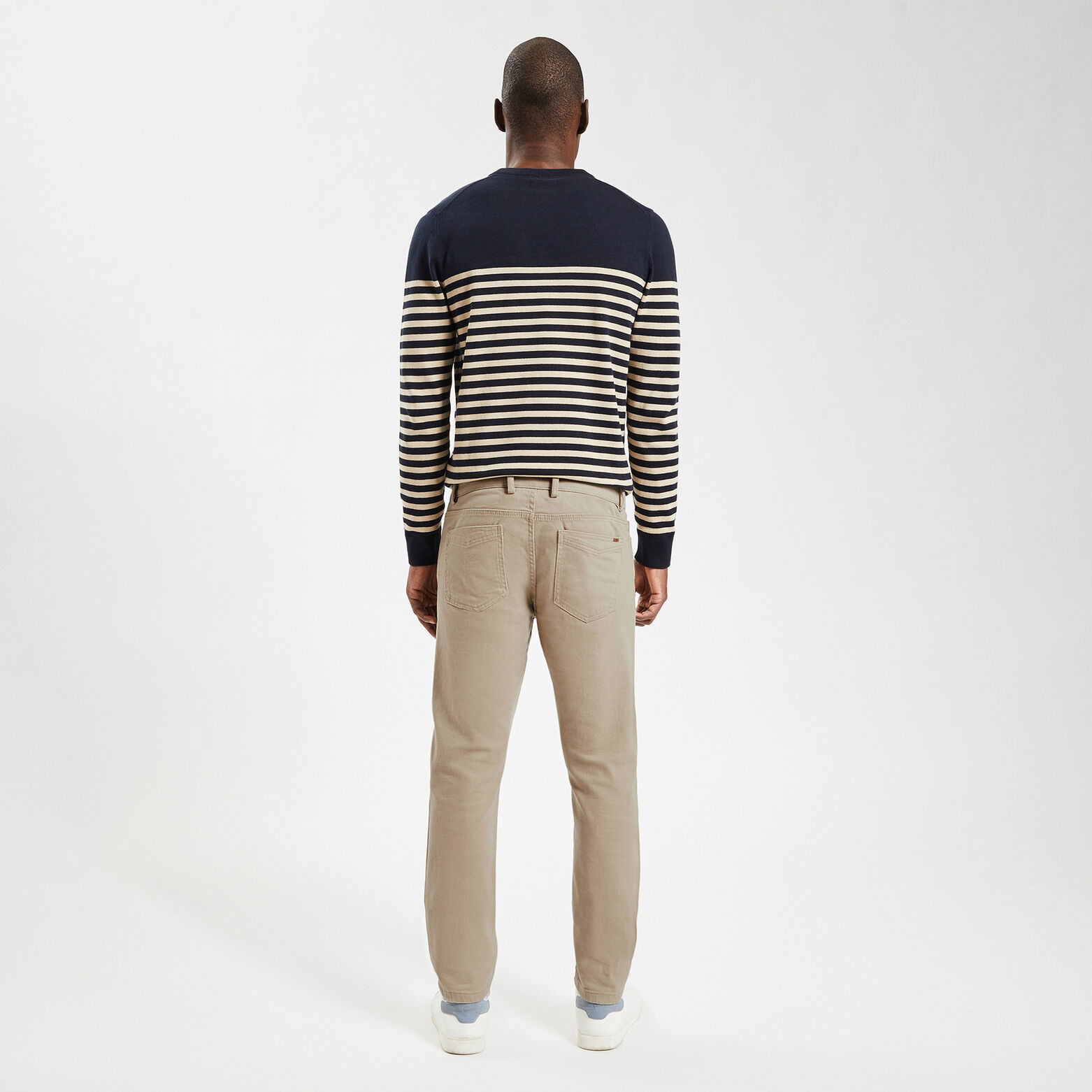 Pantalon slim cinq poches Beige