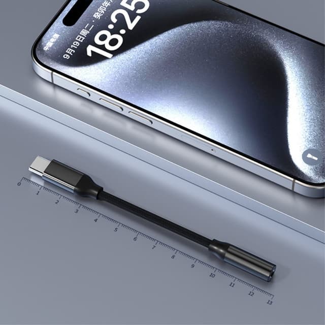 til f.eks. iPhone 15 USB-C han til 3,5 mm hun AUX telefonadapter