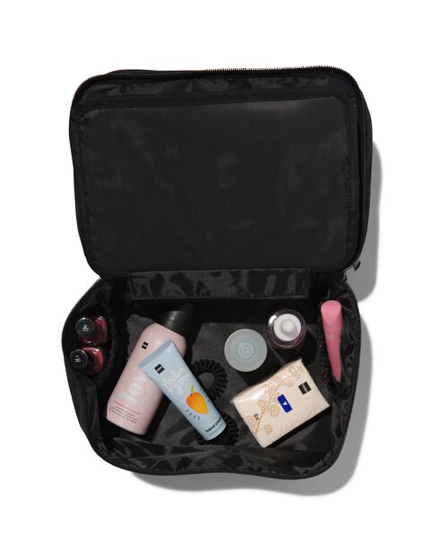 beautycase avec organiseur noir 17x25x15
